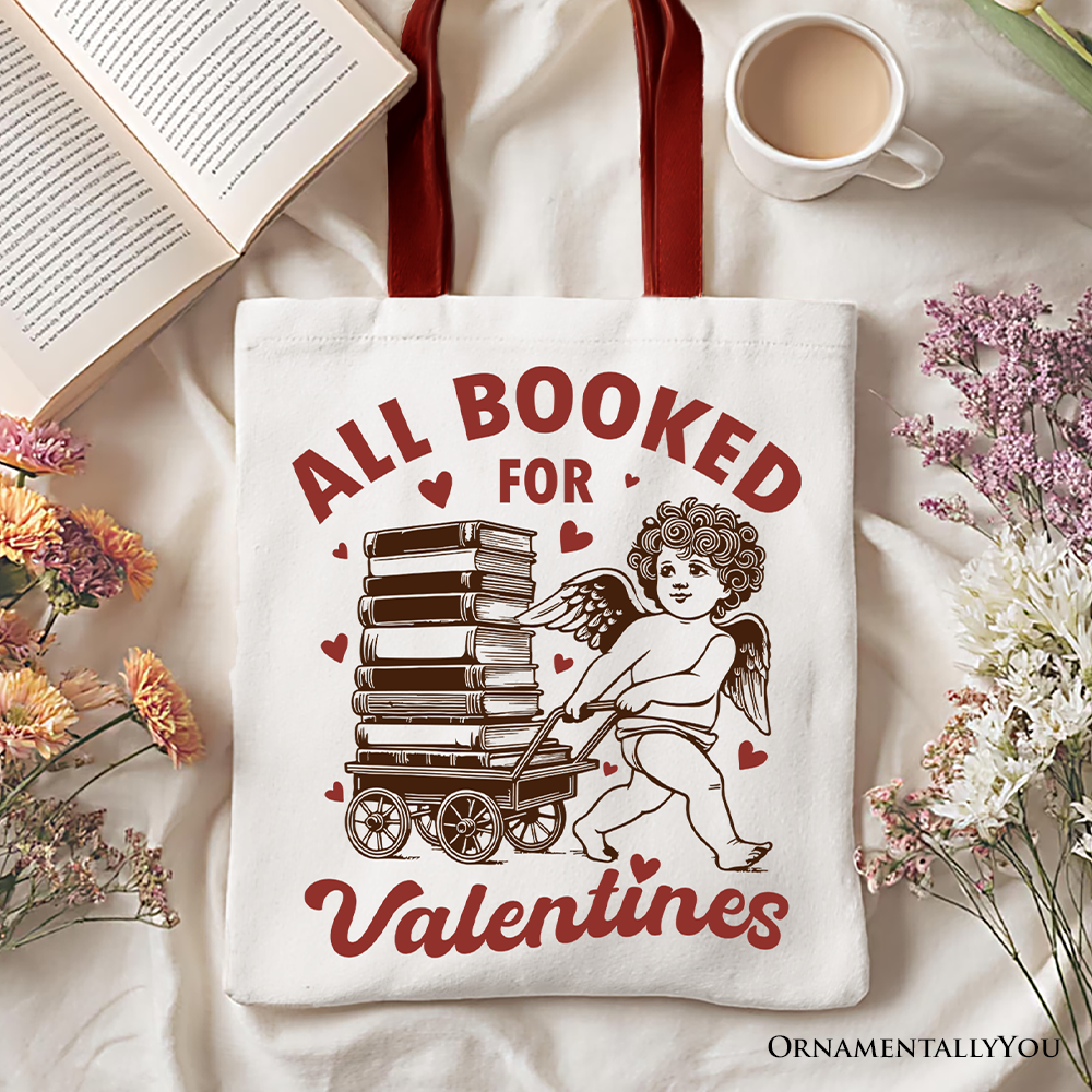 All Booked For Valentines Tote Bag White | Ashley Stewart