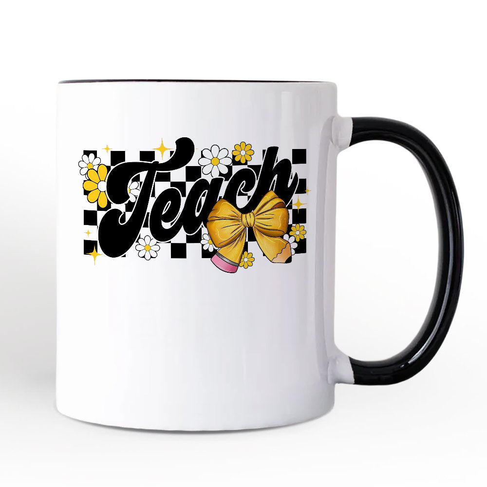 Teach Ceramic Mug White | Ashley Stewart