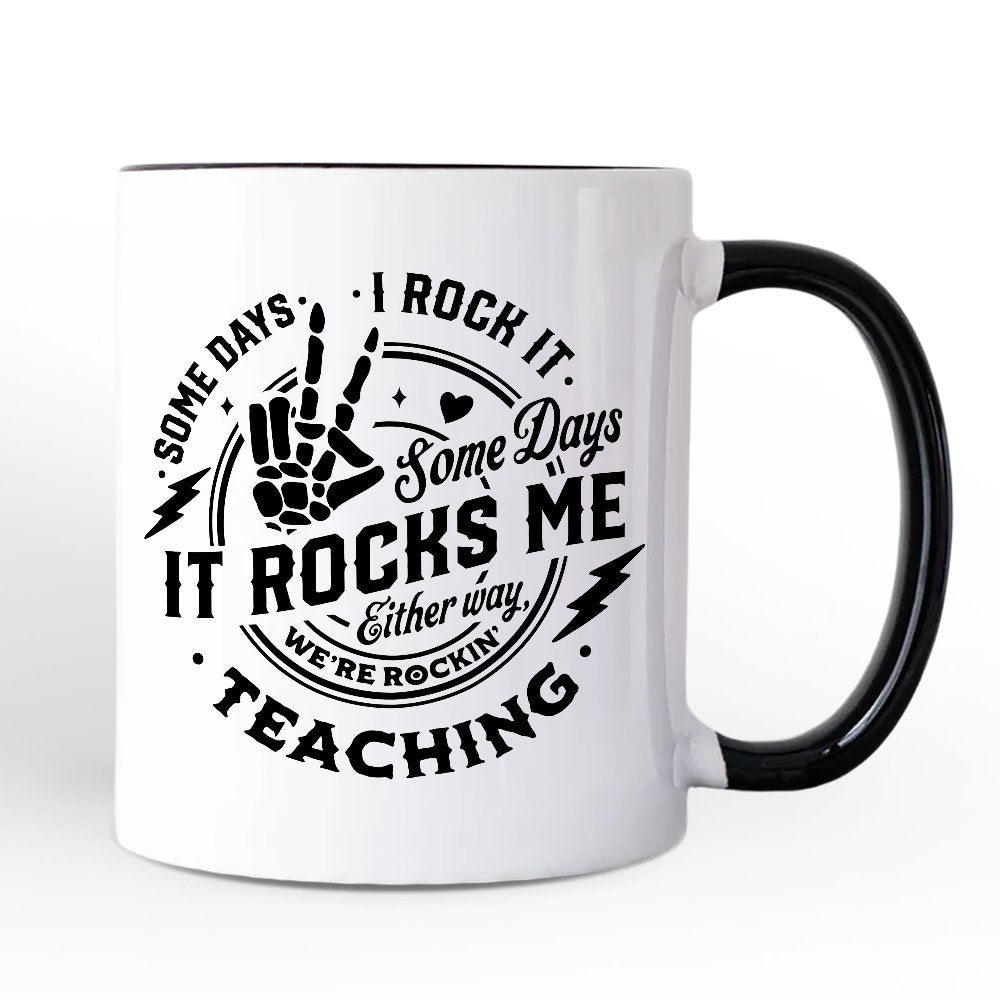 Some Days I Rock It Some Days It Rocks Me Mug White | Ashley Stewart