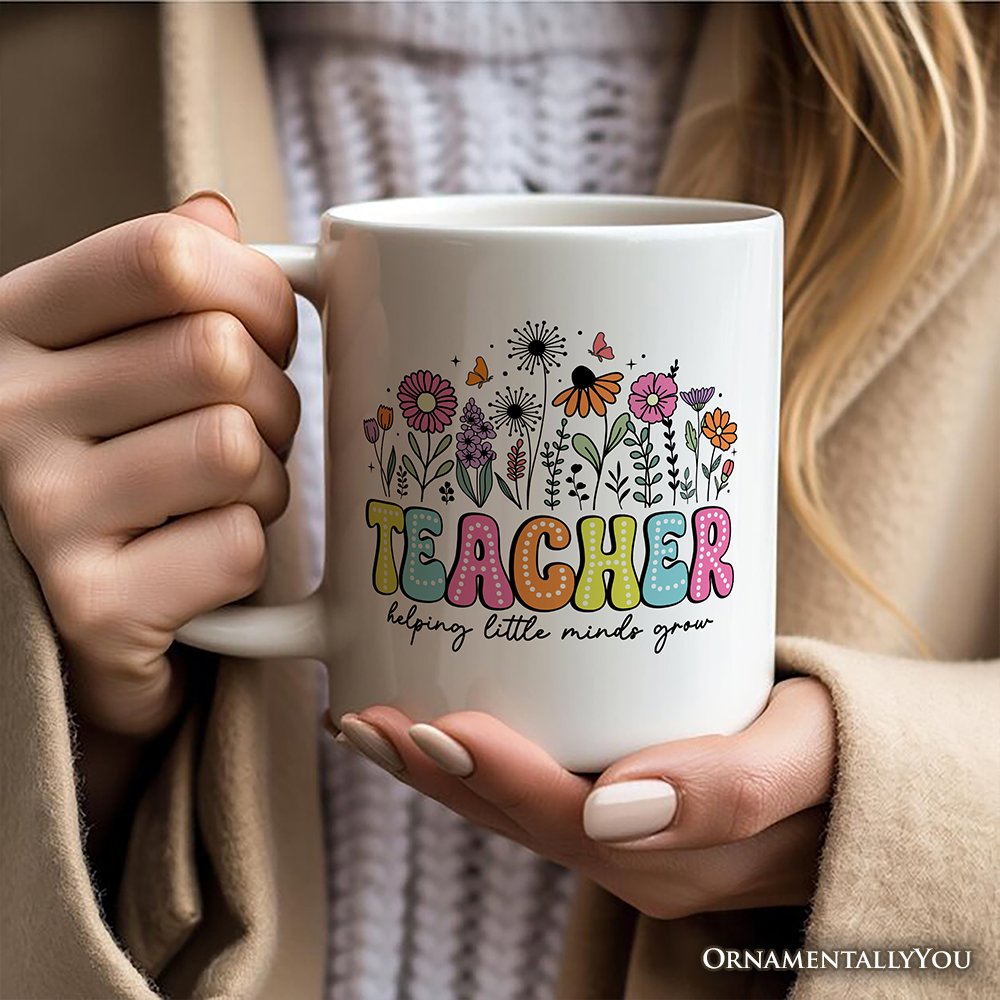 Helping Little Minds Grow Teacher Mug White | Ashley Stewart