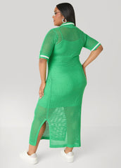 Open Knit Maxi Dress Amazon | Ashley Stewart