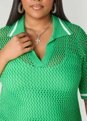 Open Knit Maxi Dress Amazon | Ashley Stewart