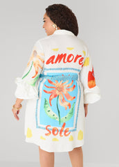 Ruffled Amore Shirtdress Multi | Ashley Stewart