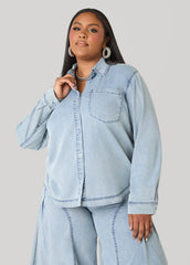Chambray Shirt Denim | Ashley Stewart