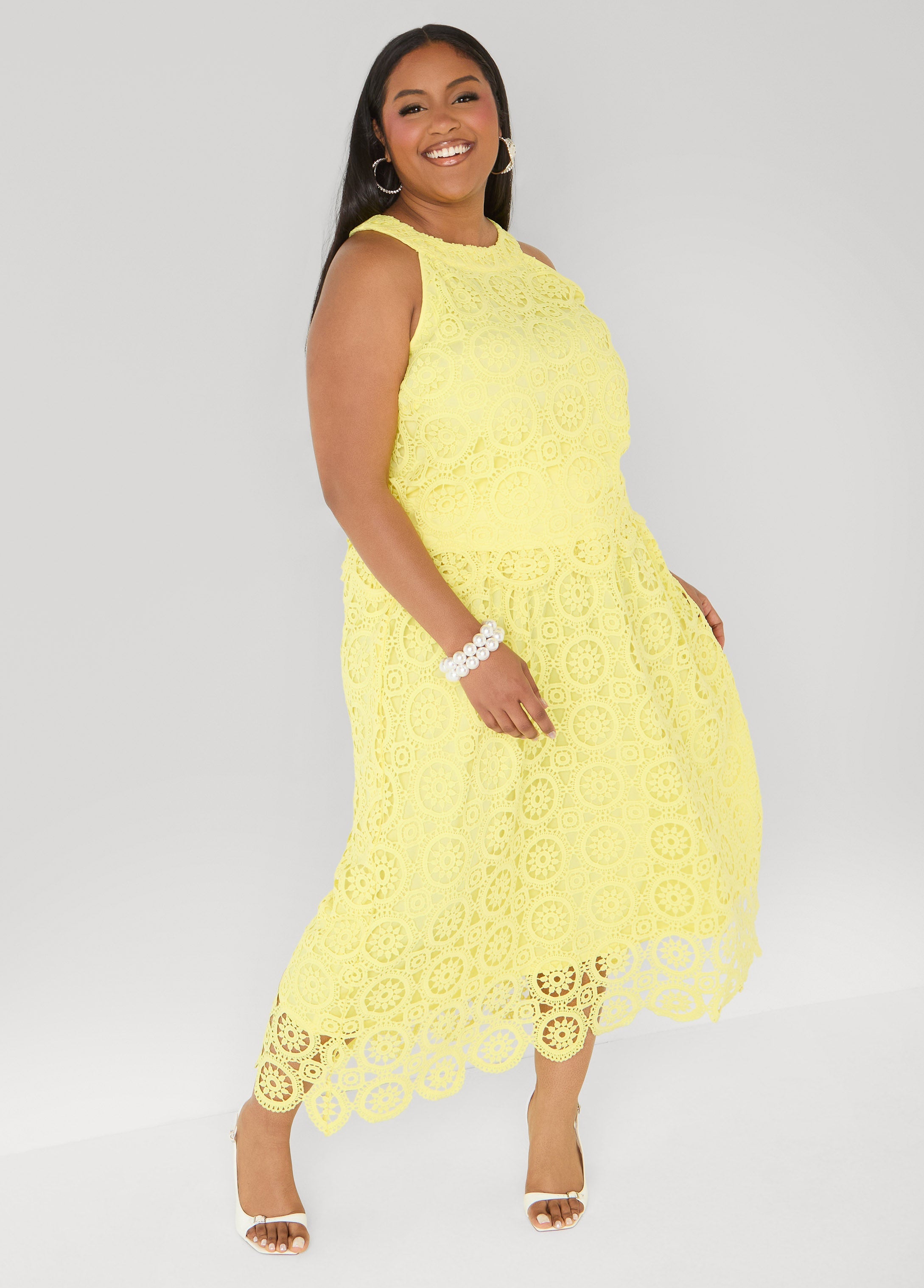 Crocheted Top Calypso Coral | Ashley Stewart