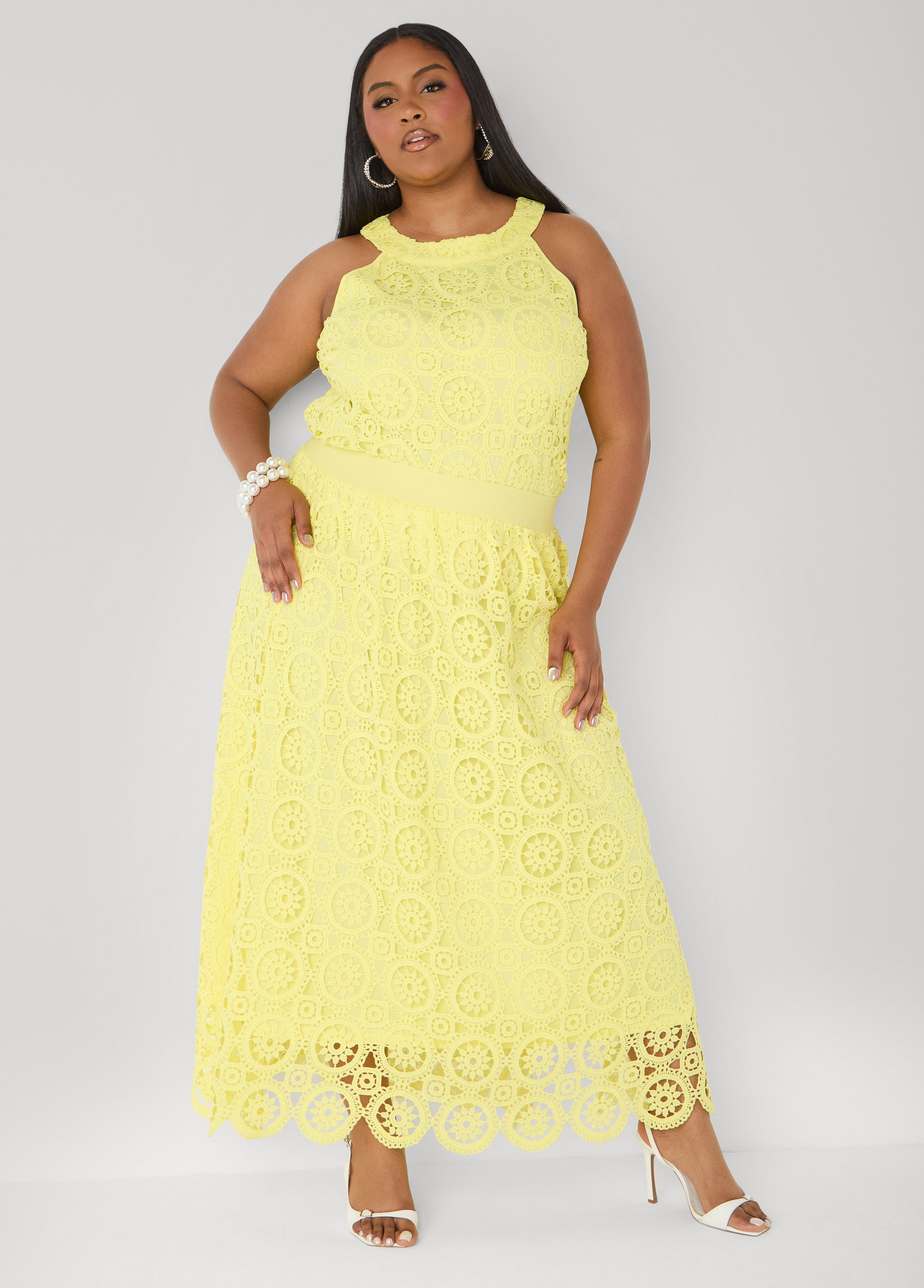 Crocheted Top Calypso Coral | Ashley Stewart