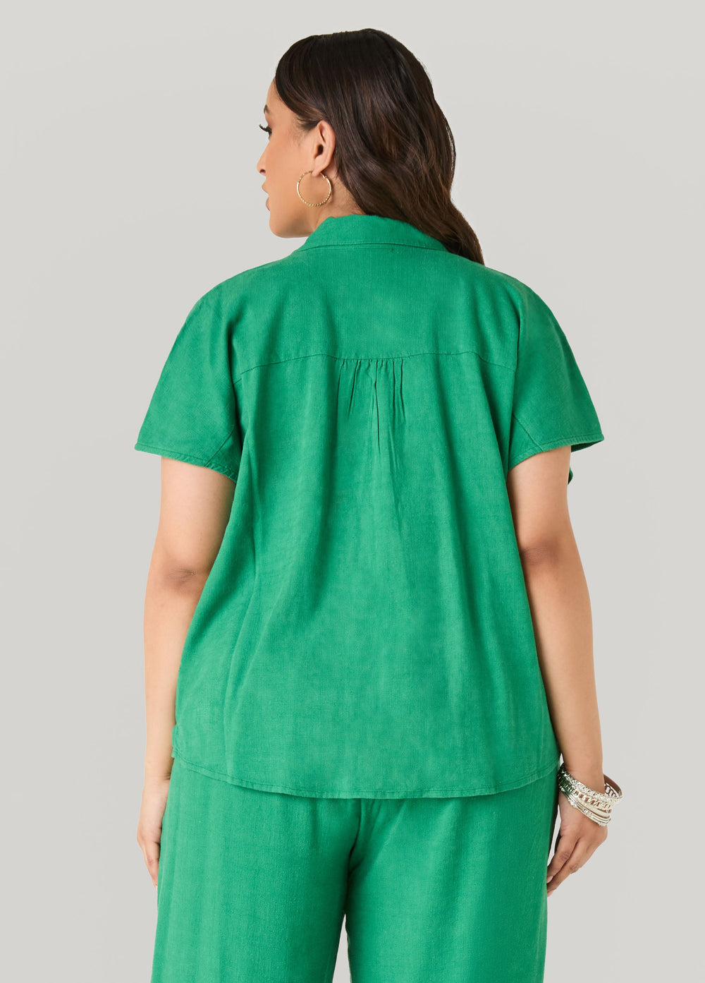 Linen Blend Shirt Amazon | Ashley Stewart