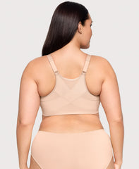 Front-Closure Posture Back WonderWire Bra Cafe | Ashley Stewart