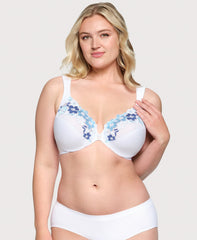Front-Closure Cotton WonderWire Bra White | Ashley Stewart