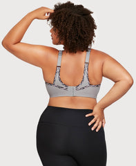 No-Bounce Camisole Sports Bra Soft Gray | Ashley Stewart