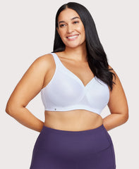 MagicLift Seamless Sports Bra White | Ashley Stewart