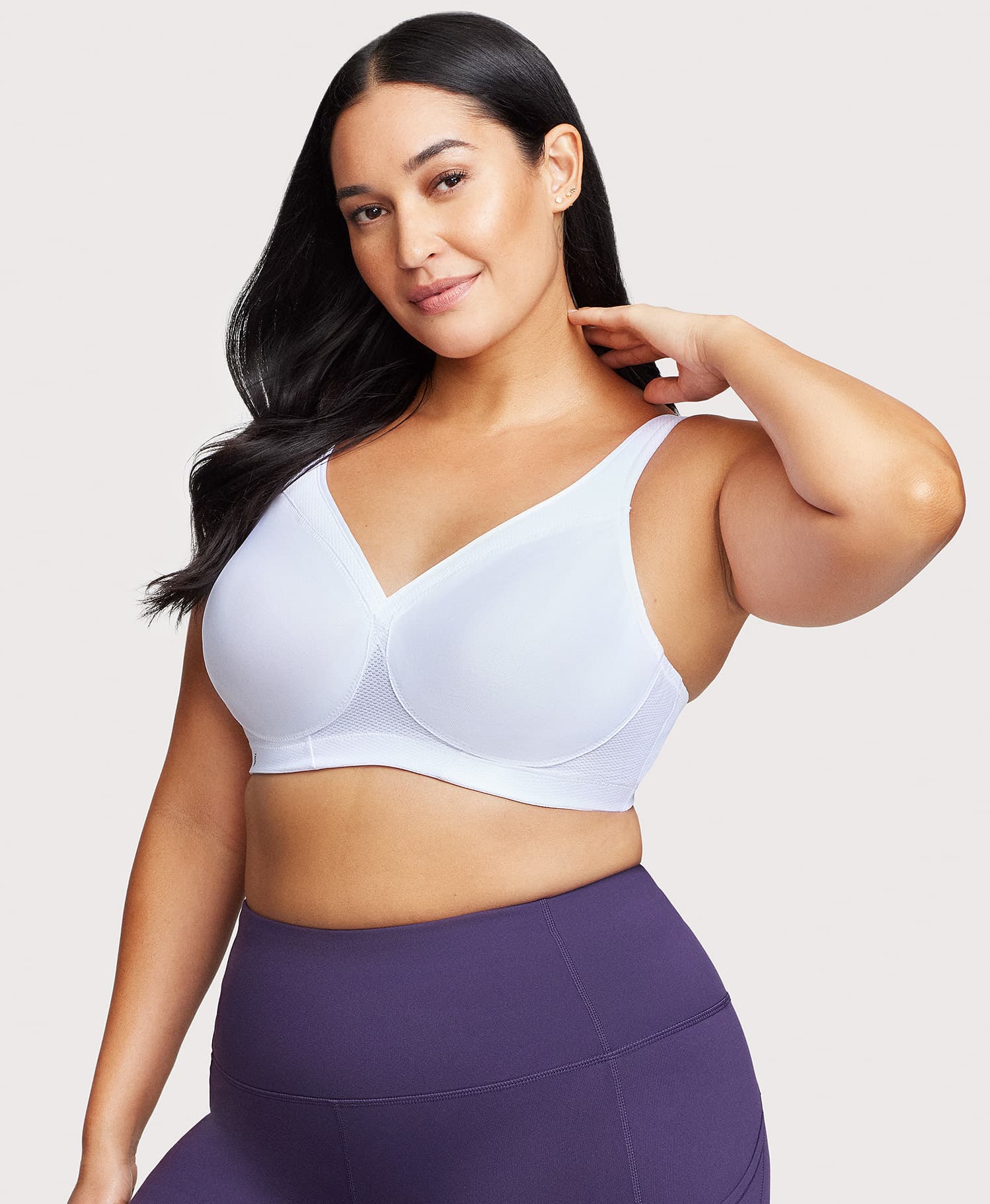 MagicLift Seamless Sports Bra White | Ashley Stewart