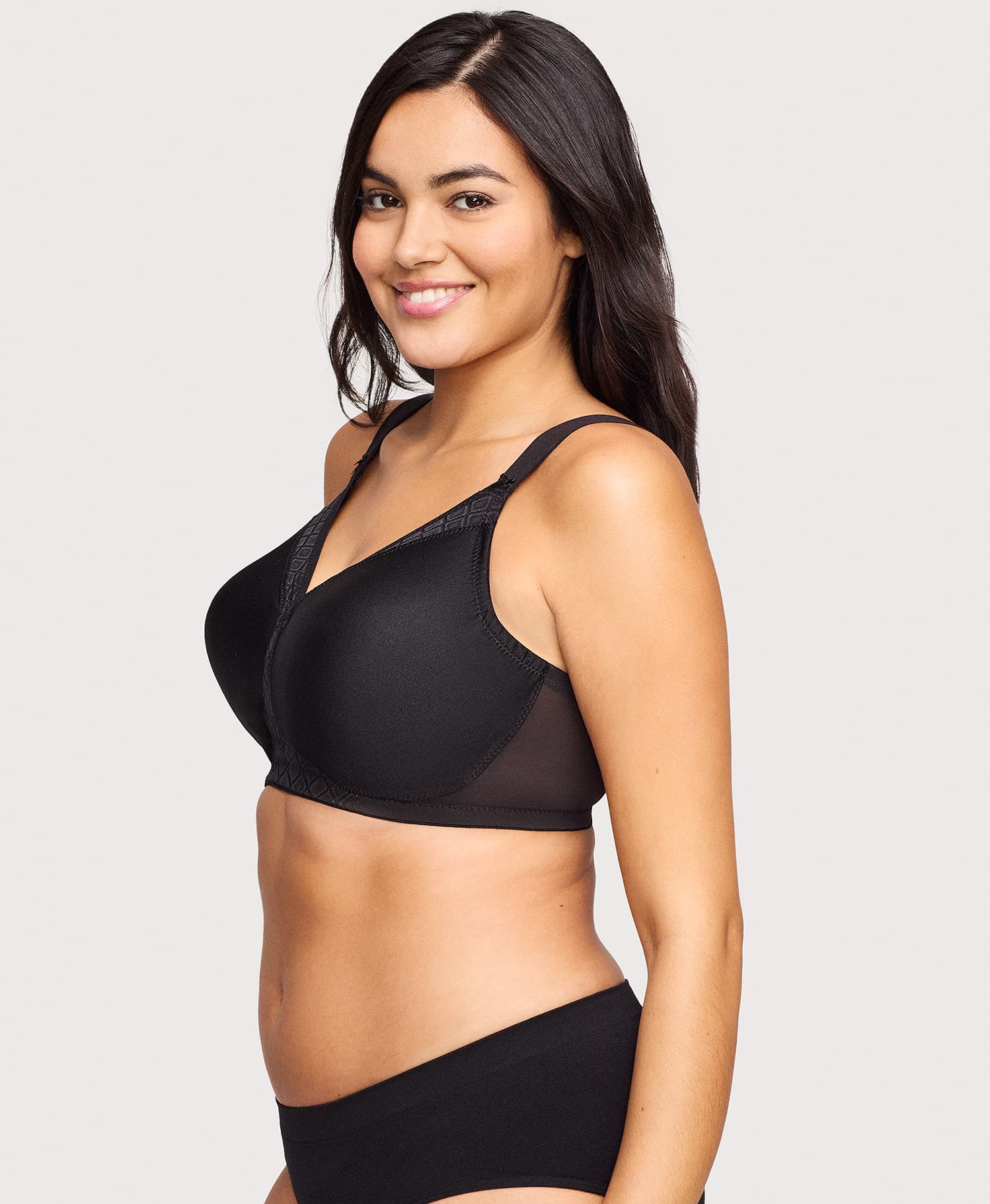 MagicLift Seamless Support T-Shirt Bra Black | Ashley Stewart