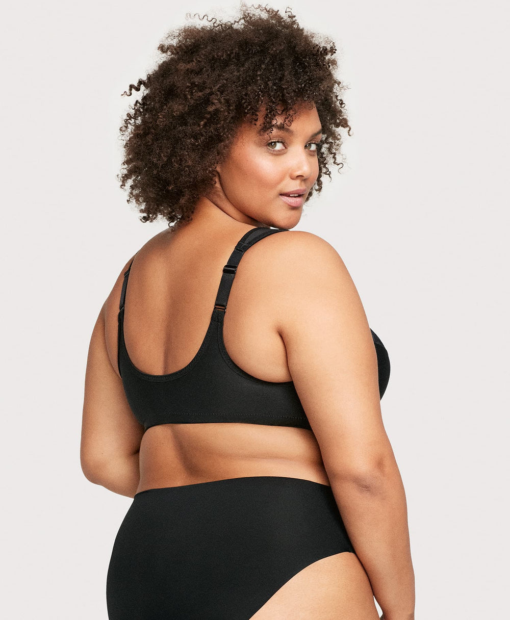 Front-Closure WonderWire Bra Black | Ashley Stewart