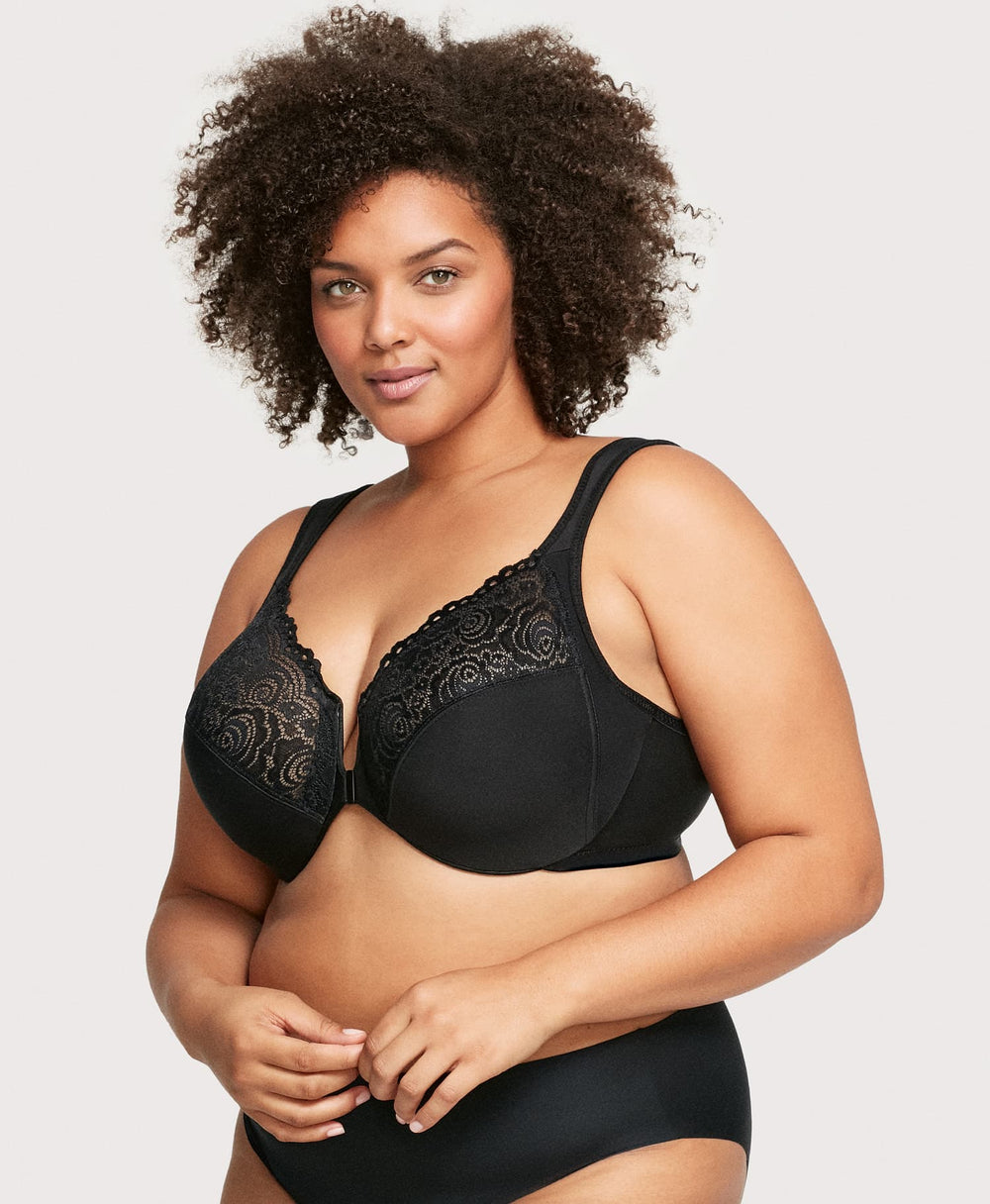 Front-Closure WonderWire Bra Black | Ashley Stewart