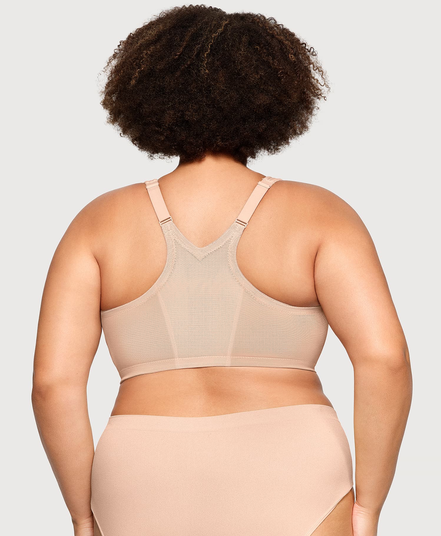 MagicLift Front-Closure Racerback Bra Cafe | Ashley Stewart