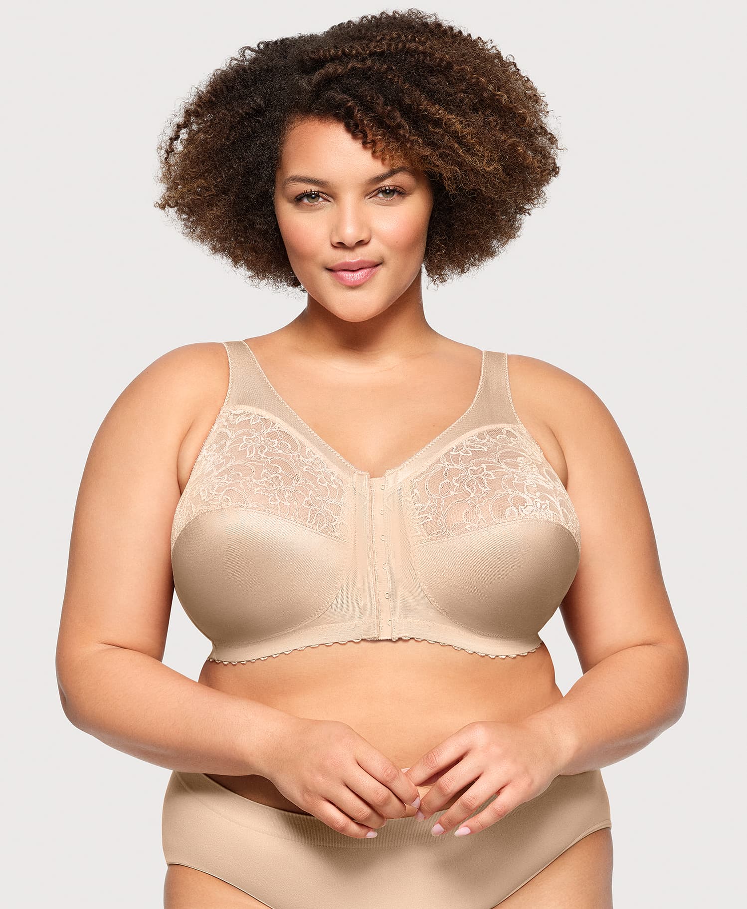MagicLift Front-Closure Support Bra Blush | Ashley Stewart
