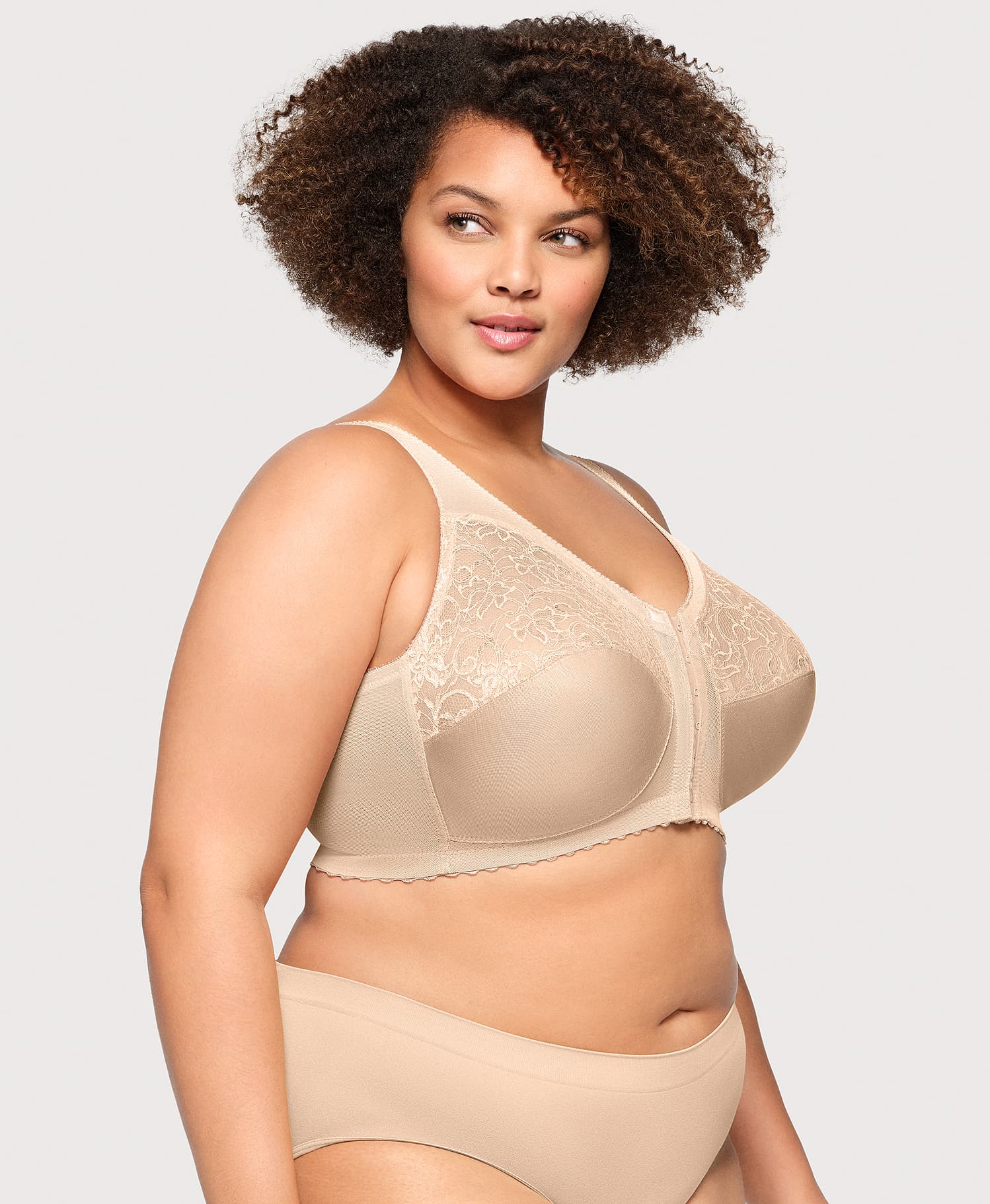MagicLift Front-Closure Support Bra Blush | Ashley Stewart