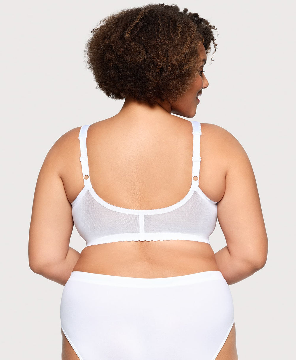 MagicLift Front-Closure Support Bra White | Ashley Stewart