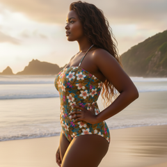 InstantFigure Hawaii Bandeau Swimsuit Hawaii | Ashley Stewart