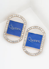 Crystal Queen Earrings Victoria Blue | Ashley Stewart