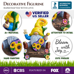 Bloom With Joy Garden Gnome Figurine Multi | Ashley Stewart