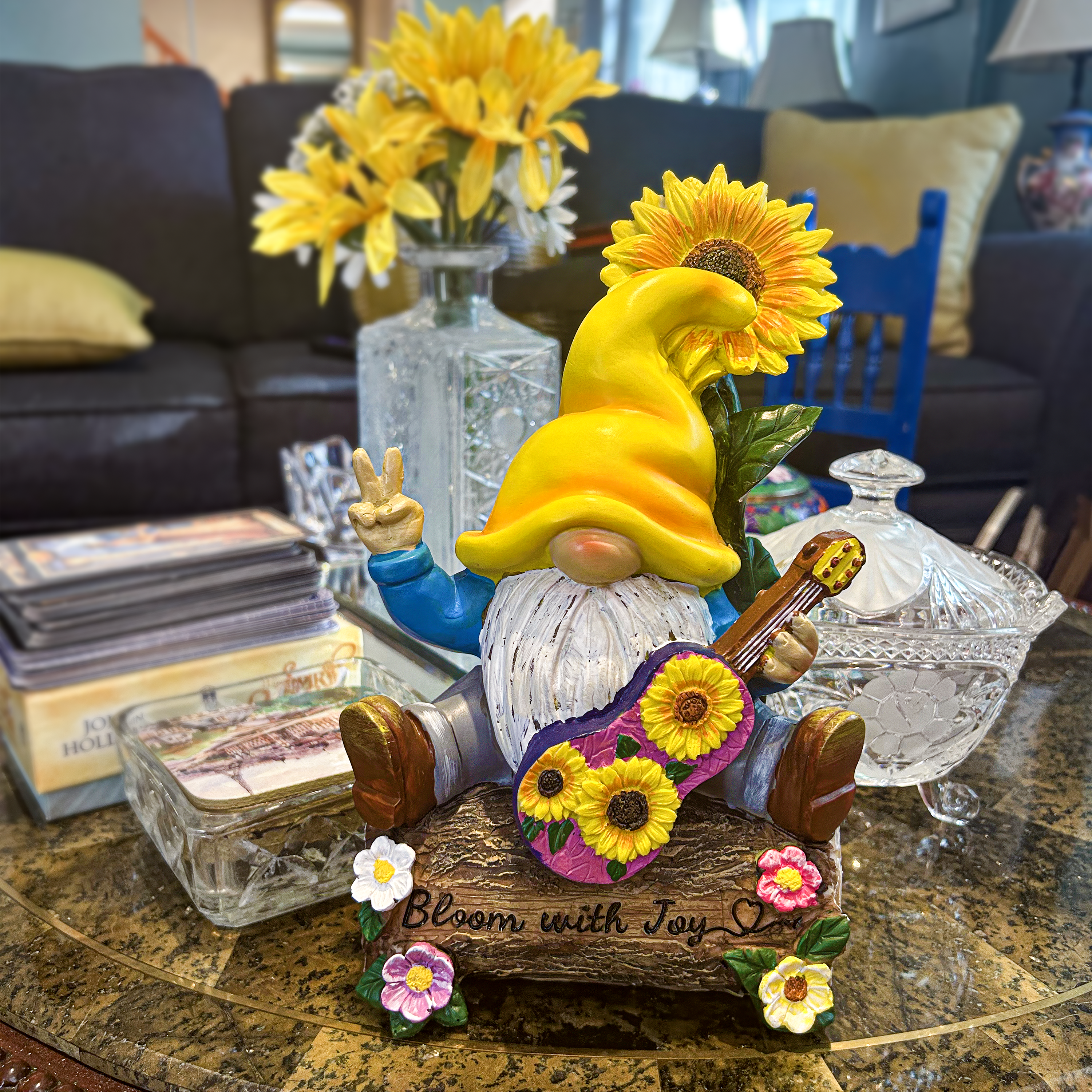 Bloom With Joy Garden Gnome Figurine Multi | Ashley Stewart