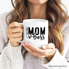 Wife Mom Boss Ceramic Mug White | Ashley Stewart