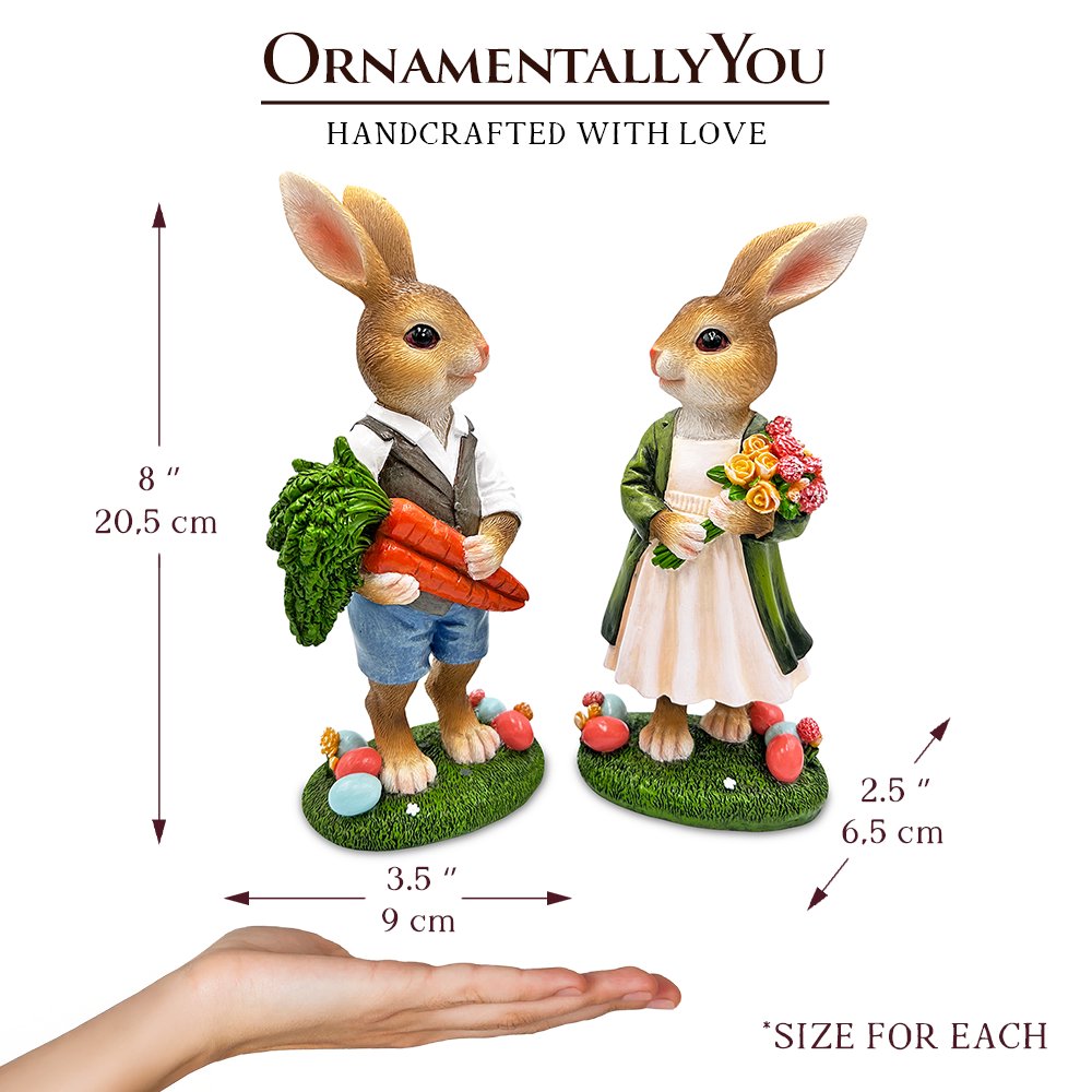 Harvest and Bloom Country Bunny Figurine Set Multi | Ashley Stewart