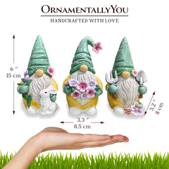 Set of Three Gardening Gnome Figurines Multi | Ashley Stewart