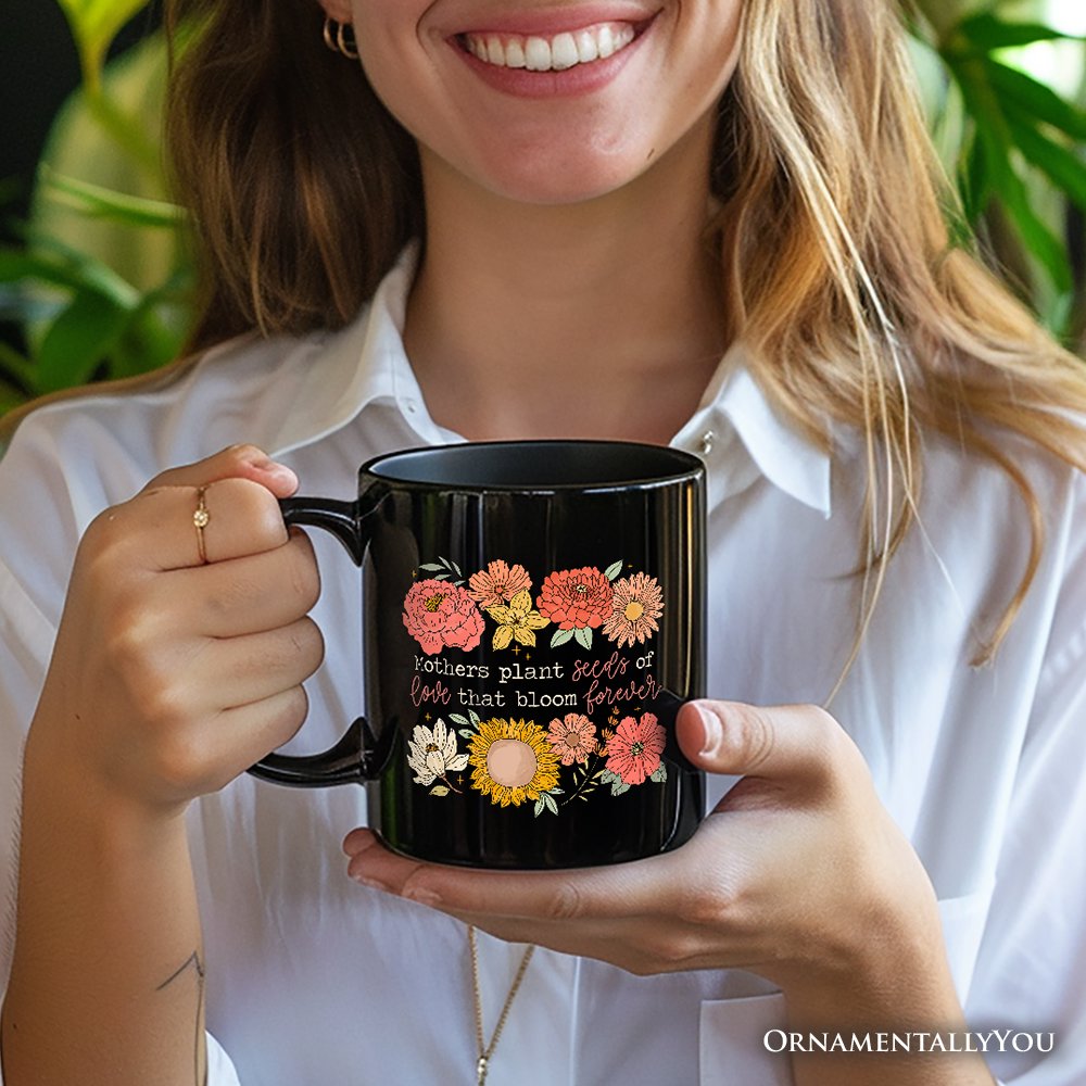 Seeds of Love Mama Ceramic Mug Black | Ashley Stewart
