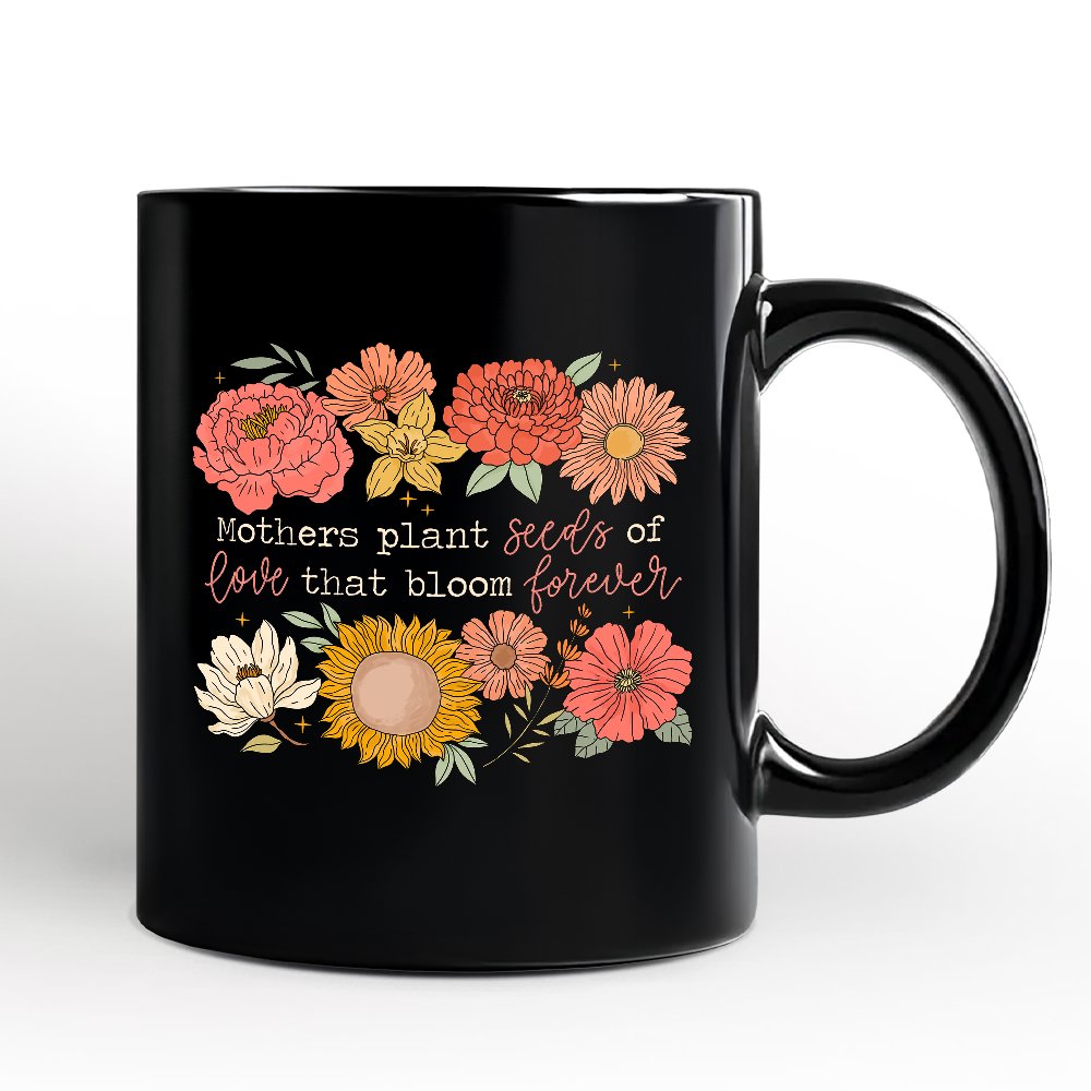 Seeds of Love Mama Ceramic Mug Black | Ashley Stewart