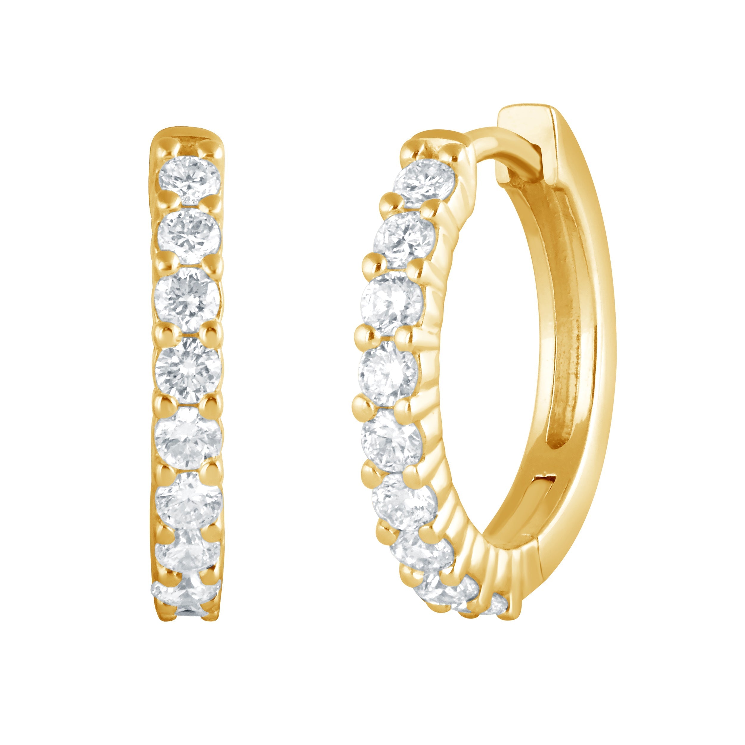 0.50 Carat Lab Grown Diamond Huggie Hoop Earrings  | Ashley Stewart