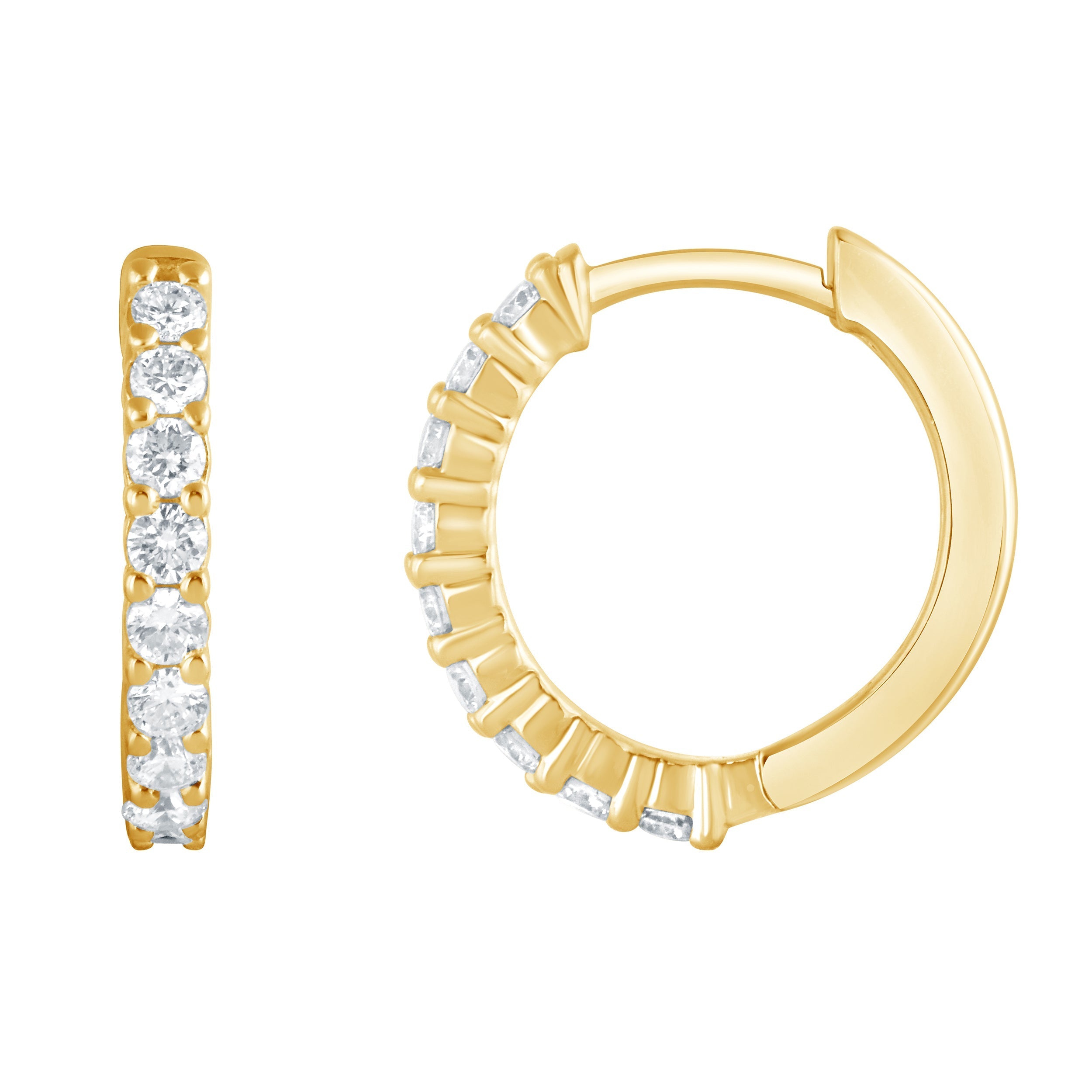 0.50 Carat Lab Grown Diamond Huggie Hoop Earrings  | Ashley Stewart
