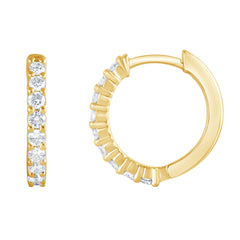 0.50 Carat Lab Grown Diamond Huggie Hoop Earrings  | Ashley Stewart