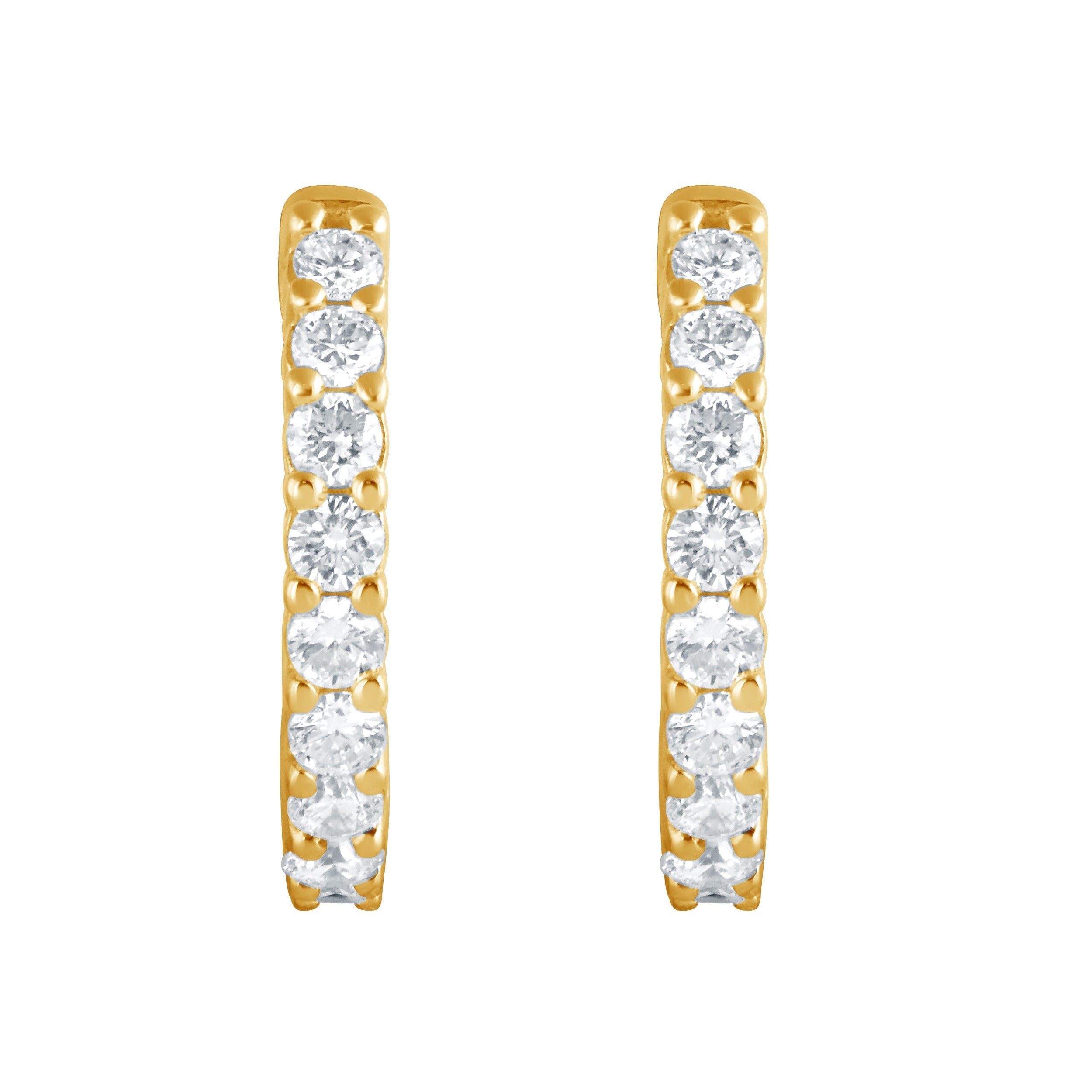 0.50 Carat Lab Grown Diamond Huggie Hoop Earrings  | Ashley Stewart