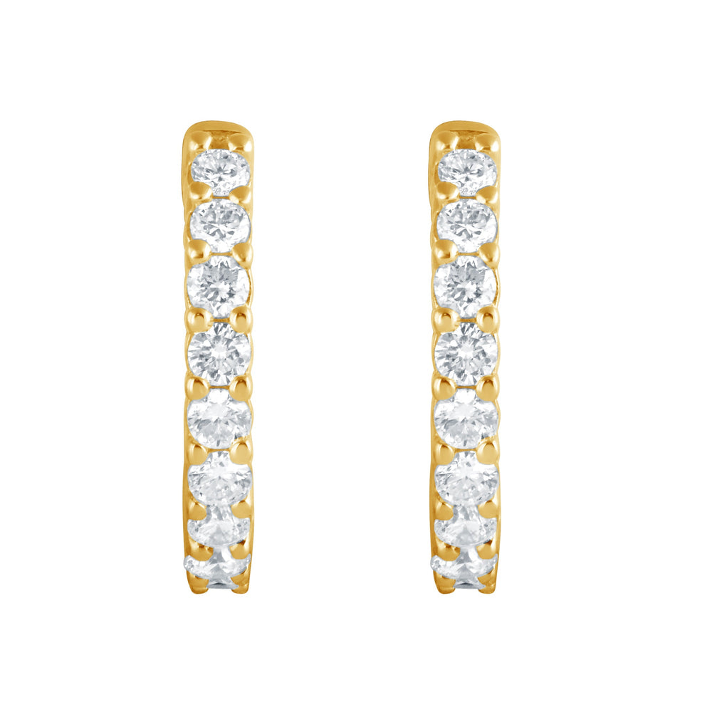 0.50 Carat Lab Grown Diamond Huggie Hoop Earrings  | Ashley Stewart