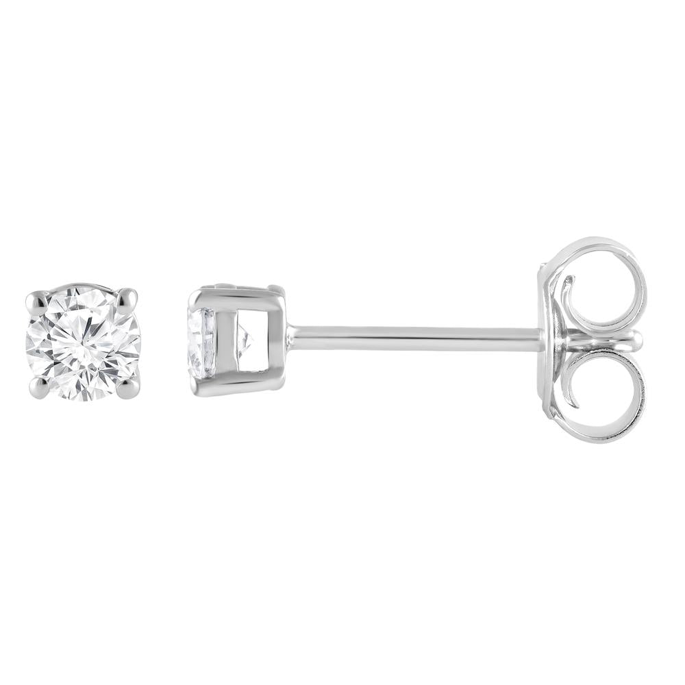0.50 Carat Lab Grown Round Cut Diamond Stud Earrings White | Ashley Stewart