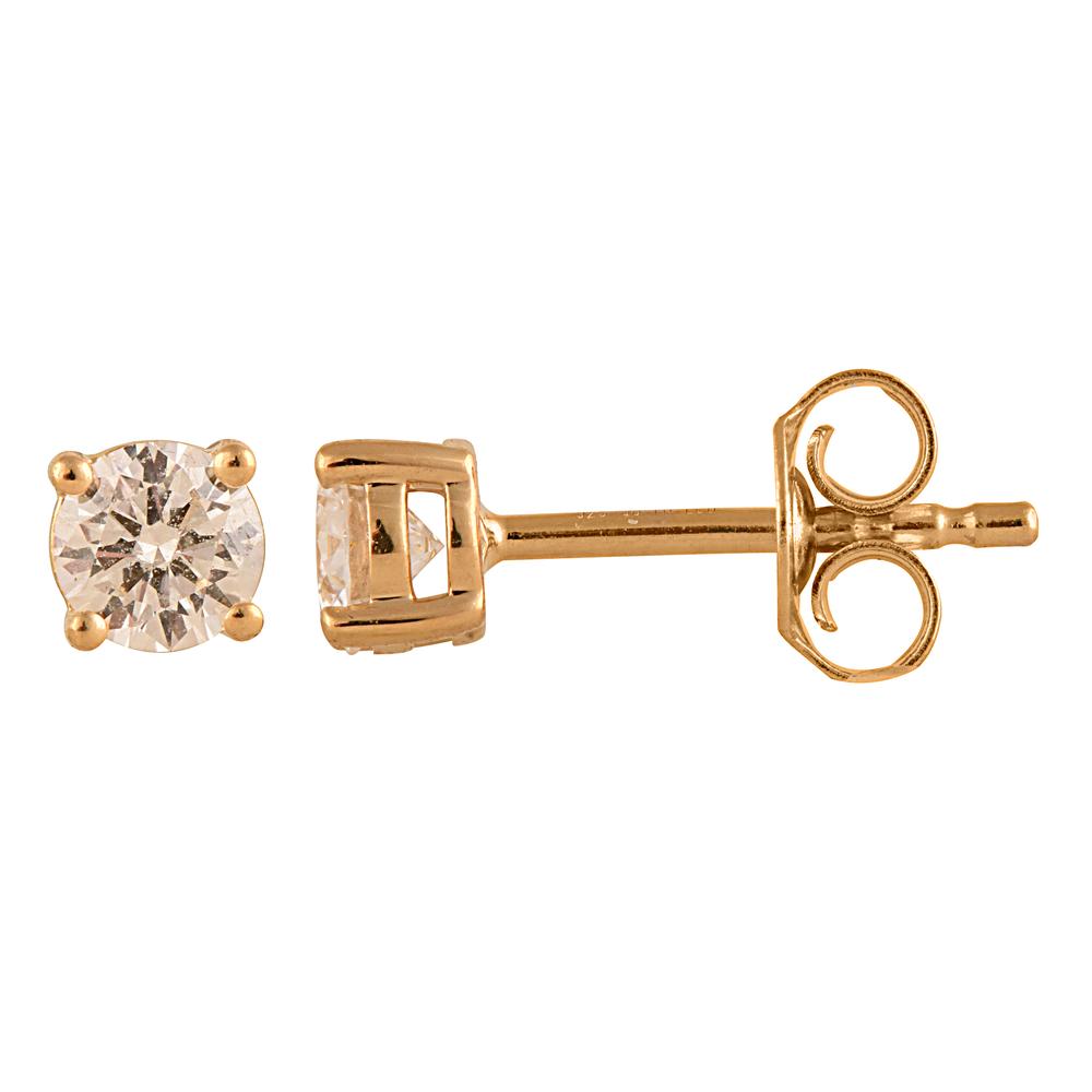 0.50 Carat Lab Grown Round Cut Diamond Stud Earrings White | Ashley Stewart