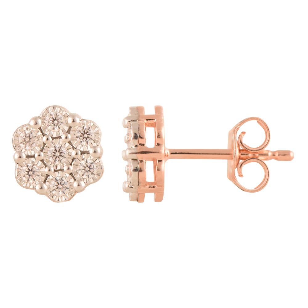 0.25 Carat Cluster Lab Grown Diamond Stud Earrings  | Ashley Stewart