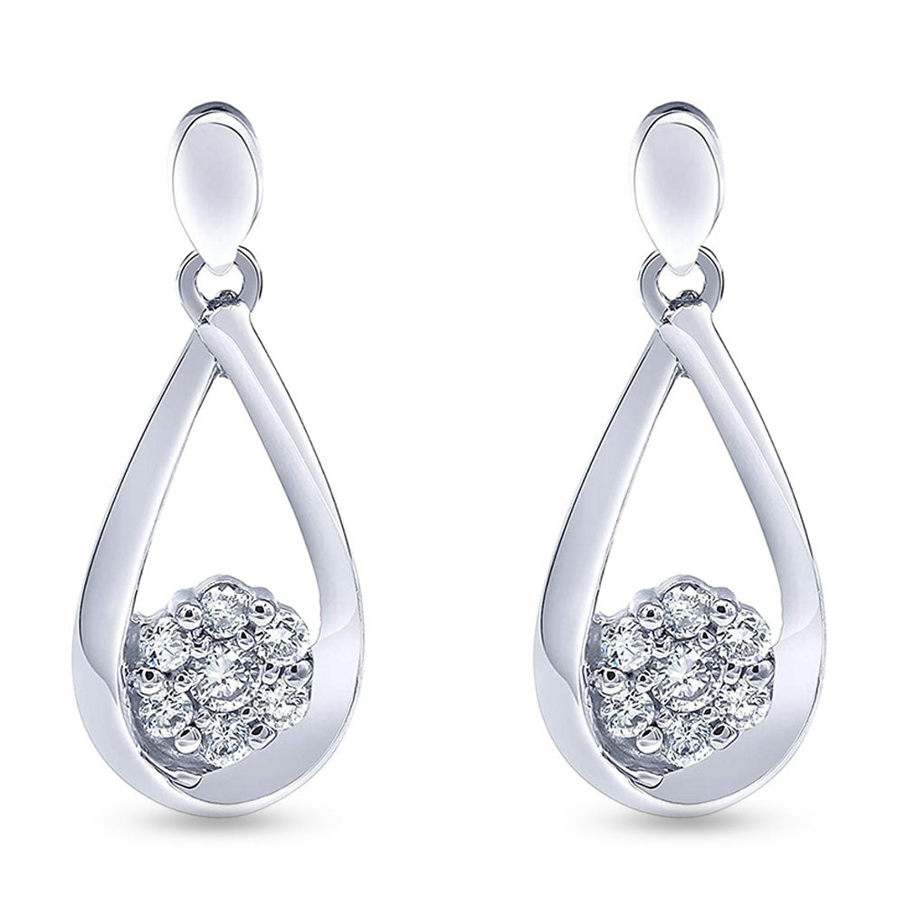 0.30 Carat Sterling Silver Lab Grown Diamond Dangle Drop Earrings Gift  | Ashley Stewart