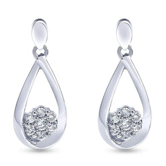 0.30 Carat Sterling Silver Lab Grown Diamond Dangle Drop Earrings Gift  | Ashley Stewart