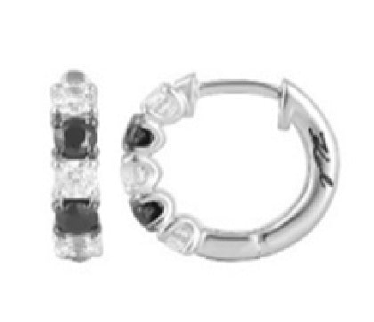1 Carat Lab Grown Diamond Huggie Hoop In Sterling Silver  | Ashley Stewart