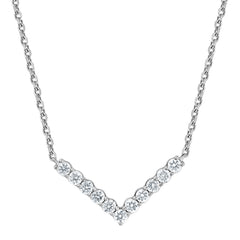 0.25 Carat Lab Grown Diamond V Shaped Necklace  | Ashley Stewart