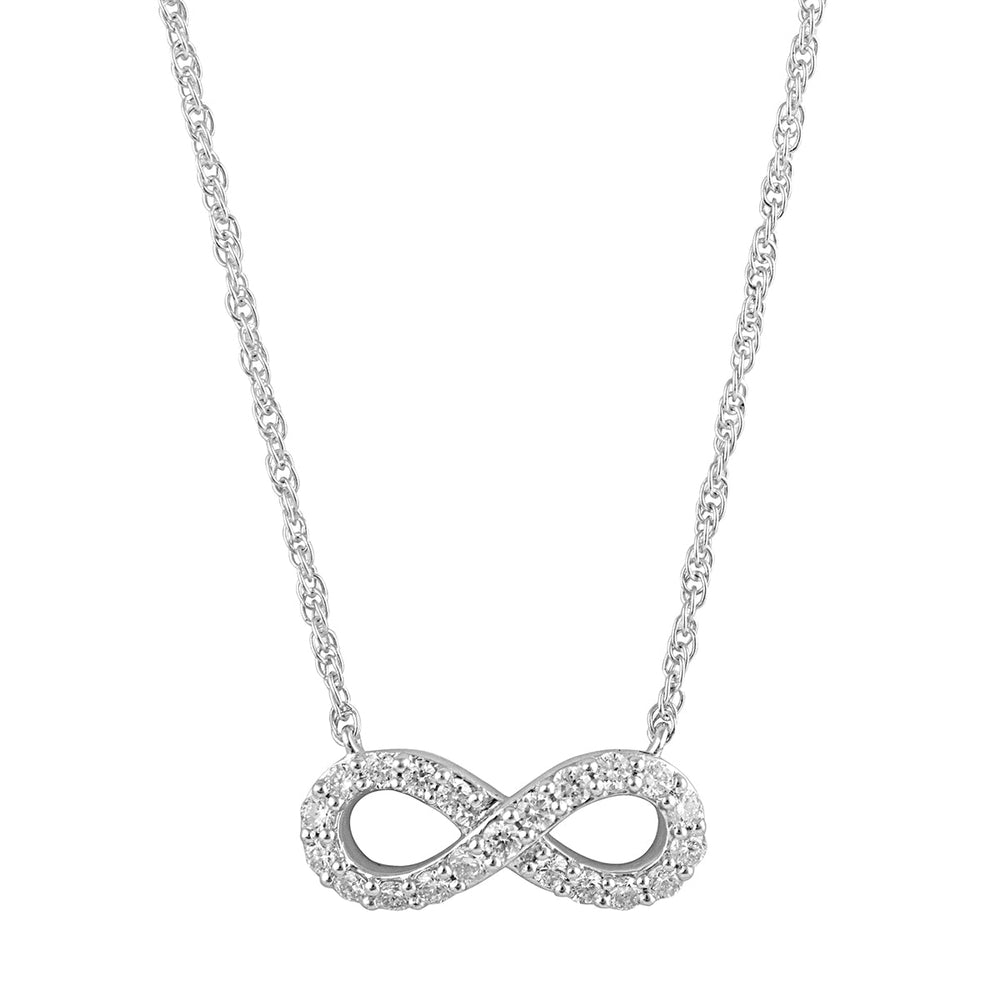 0.20 Carat Lab Grown Diamond Infinity Pendant Necklace  | Ashley Stewart