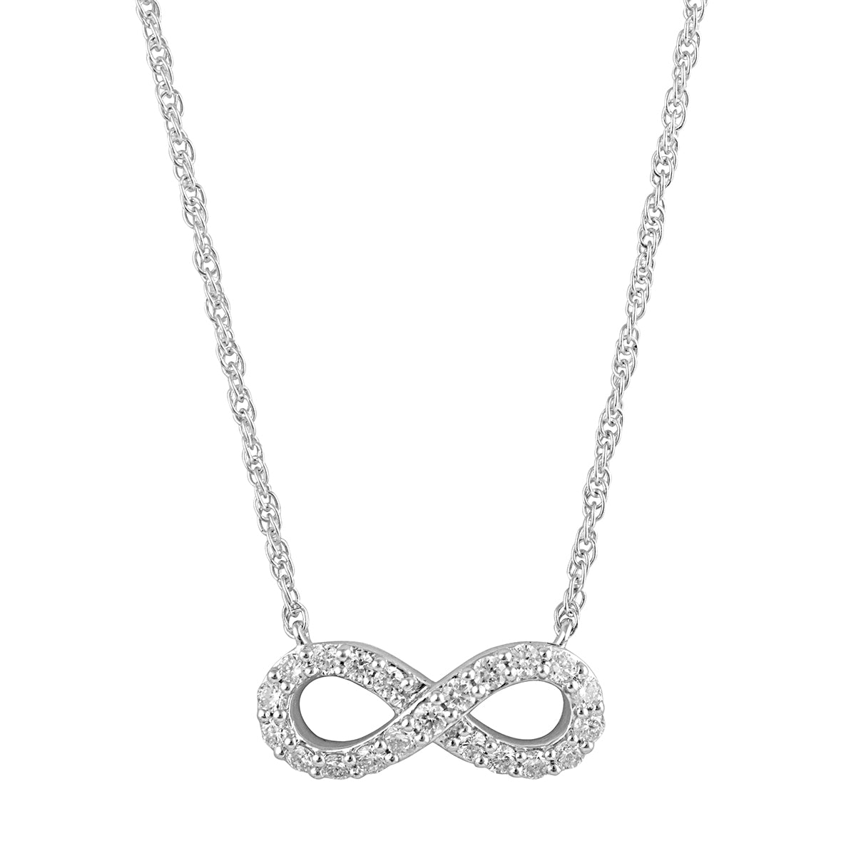0.20 Carat Lab Grown Diamond Infinity Pendant Necklace  | Ashley Stewart