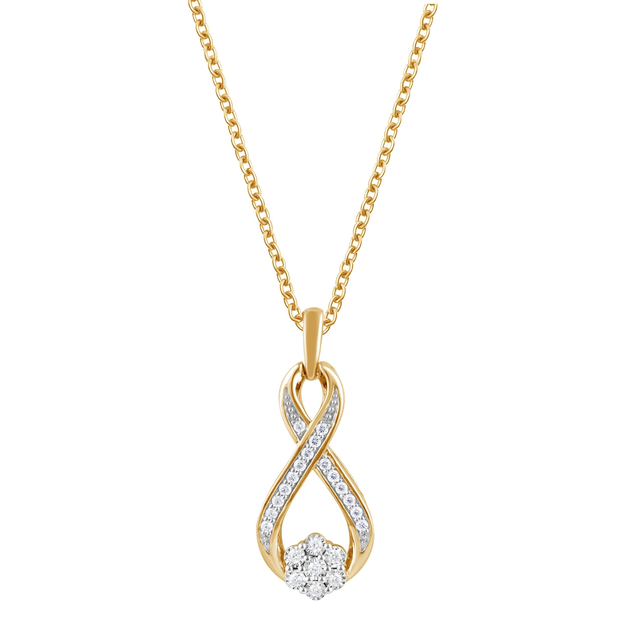 0.25 Carat Lab Grown Diamond Twisted Pendant Necklace  | Ashley Stewart