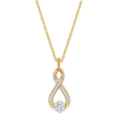 0.25 Carat Lab Grown Diamond Twisted Pendant Necklace  | Ashley Stewart
