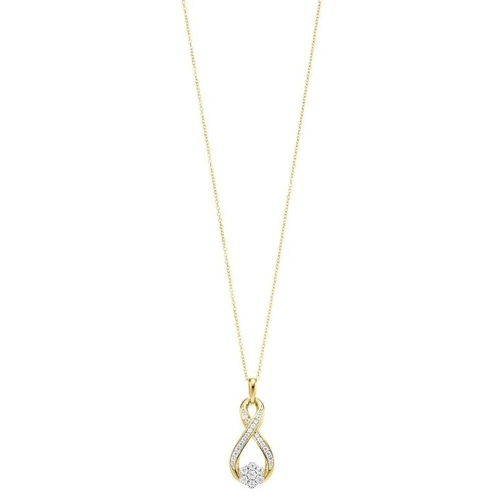 0.25 Carat Lab Grown Diamond Twisted Pendant Necklace  | Ashley Stewart