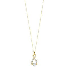 0.25 Carat Lab Grown Diamond Twisted Pendant Necklace  | Ashley Stewart